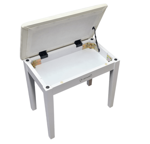 כסא פסנתר קלאסי עם תא איחסון PB-8 בצבע לבן מבית LEGRAND