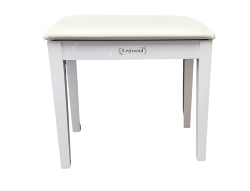 כסא פסנתר קלאסי עם תא איחסון PB-8 בצבע לבן מבית LEGRAND