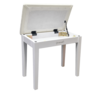 כסא פסנתר קלאסי עם תא איחסון PB-8 בצבע לבן מבית LEGRAND