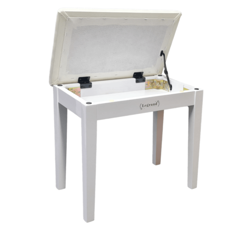 כסא פסנתר קלאסי עם תא איחסון PB-8 בצבע לבן מבית LEGRAND