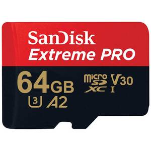 כרטיס זיכרון Sandisk microSD Extreme Pro 64GB 200MBs מהיר