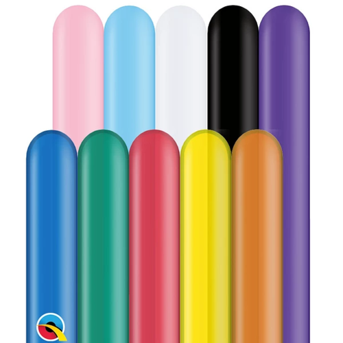 בלונים ליצירת צורות Qualatex Traditional 260Q אמריקאי 100 יחידות