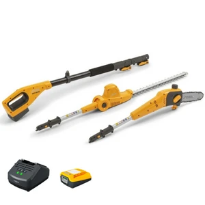 קומבי נטען 20V מגזמת ,משור שרשרת גובה כולל סוללה 4AH ומטען דגם MT 100e סטיגה