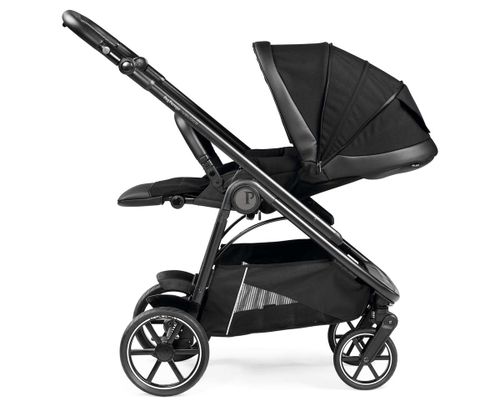 עגלה לתינוק עם סל שכיבה Veloce Licorice Peg perego  - שחור פג פרגו
