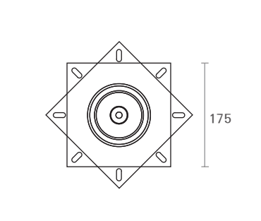 פלטה מסתובבת לריהוט, 175X175 מ