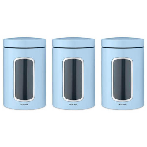 סט 3 קופסאות לאחסון מזון בצבע תכלת, Brabantia