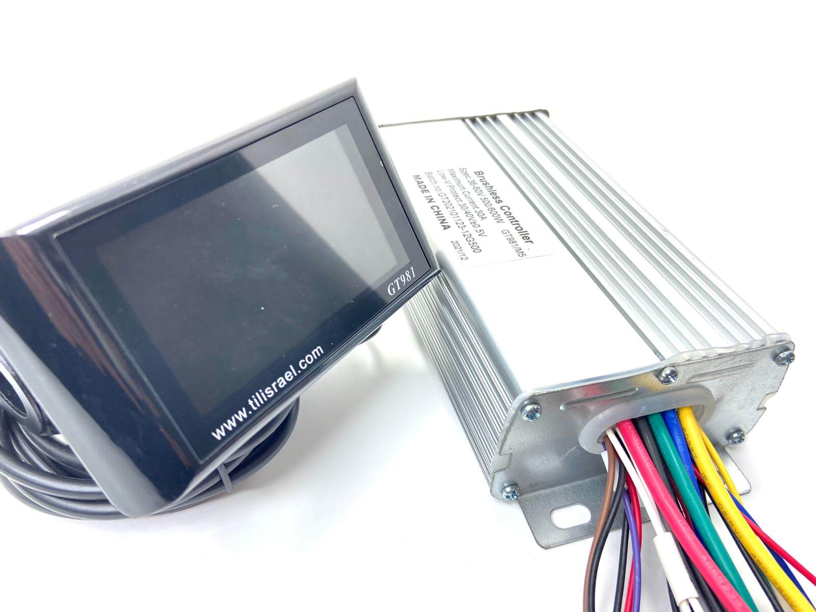 בקר 500w/30a + צג דיגיטלי - GT981 תצוגה צבעונית