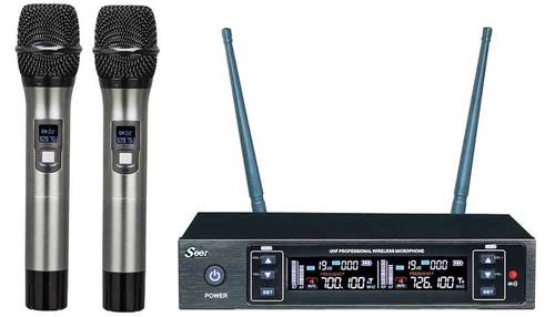 זוג מיקרופונים אלחוטיים Seer (UHF PLL (IU-2070-IL 