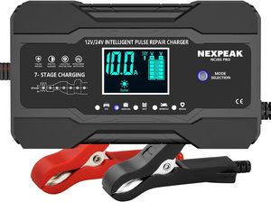 מטען מצברים 12V וואלט אוטומטי -10AH-12V NEXPEAK 10-Amp Car Battery