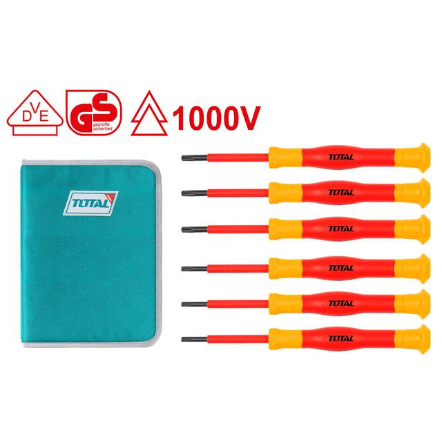 סט 6 מברגים מדויקים מבודדים 1000V