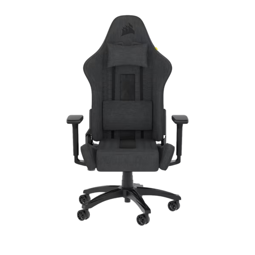 כיסא גיימינג CORSAIR TC100 Fabric Grey Black עם בד נושם ומשענת מתכווננת 160°