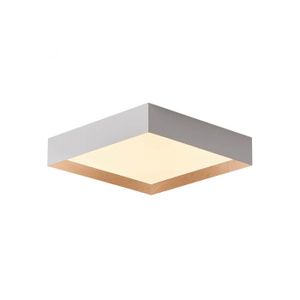 גוף תאורה צמוד תקרה MONTI 80W CCT קוטר 80X80 ס"מ-לבן ועץ semicom