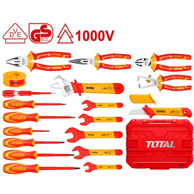 סט 19 כלי עבודה ידניים מבודדים 1000V