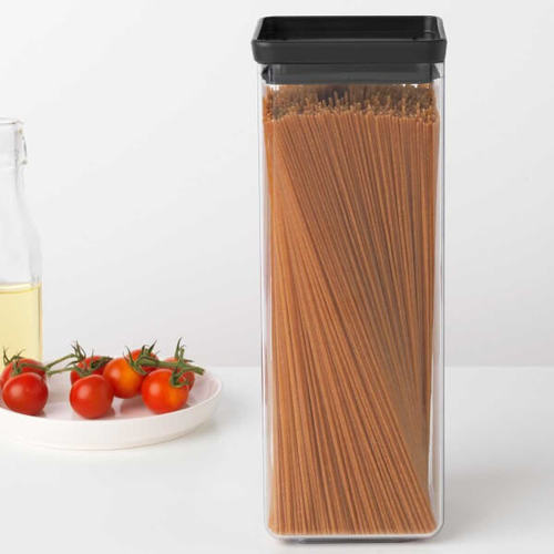 מיכל אחסון שקוף 2.5 ליטר מכסה אפור כהה, Brabantia