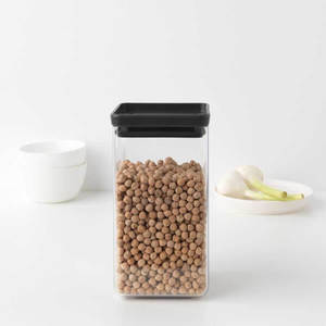 מיכל אחסון שקוף 1.6 ליטר מכסה אפור כהה, Brabantia