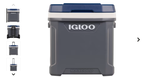 צידנית קשיחה עם גלגלים איגלו שומרת קור 5 ימים  IGLOO MAXCOLD LATITUDE 59L 