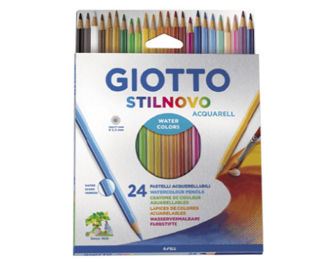 סט 24 עפרונות אקוורל צבעוניים - Stilnovo