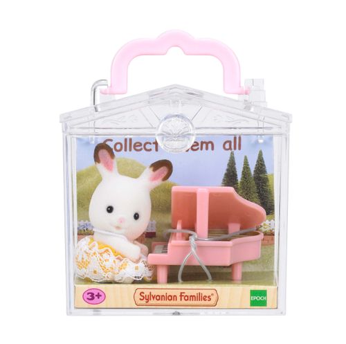 משפחת סילבניאן - תינוק בתיק ארנבון ופסנתר - Sylvanian Families 5202