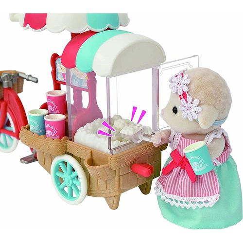 משפ' סילבניאן - כבשה עם עגלת פופקורן - Sylvanian Families 5653