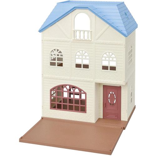 משפחת סילבניאן - מארז בית קומות גג כחול עם 2 דמויות - Sylvanian 5513