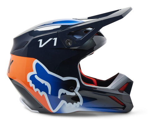 קסדה לאופנוע פוקס כחול - FOX MIPS V1 TOXSYK V23