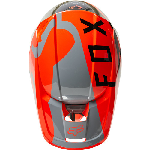 קסדה לאופנוע לילדים V1 כתום / אפור - FOX MIPS YOUTH V1 SKEW HELMET