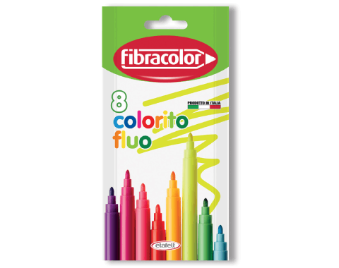 סט 8 טושים זוהרים - Colorito Fluo