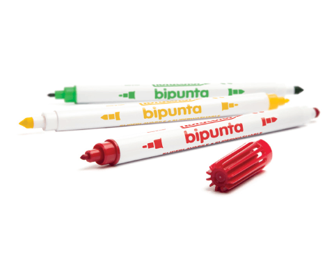 סט 12 טושים דו-צדדיים - Bipunta