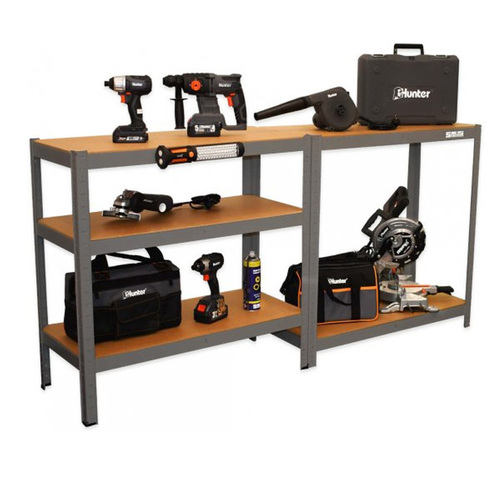 כוננית 5 מדפים מודולרית צבע אפור 180x90x40ס''מ Smith