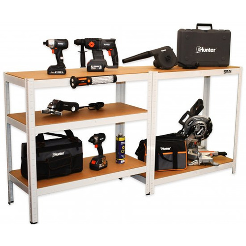 כוננית 5 מדפים מודולרית צבע לבן 180x90x40ס''מ Smith