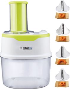 מולטי סלייסר 4 סוגי חיתוך במכשיר BENATON בנטון לבן בשילוב ירוק BT-9008 ד.ש.ש אלקטרוניקה