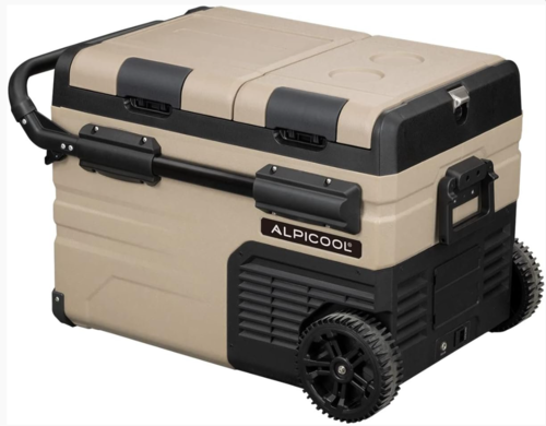 מקרר לרכב עם גלגלים נפח 45  ליטר  ALPICOOL TAW45  + חיבור לחשמל רגיל  220V
