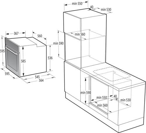 תנור בנוי דגם BOS6737SYB גורניה GORENJE