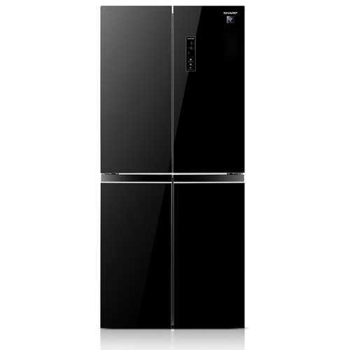 מקרר 4 דלתות זכוכית שחורה דגם SHARP SJ-8435