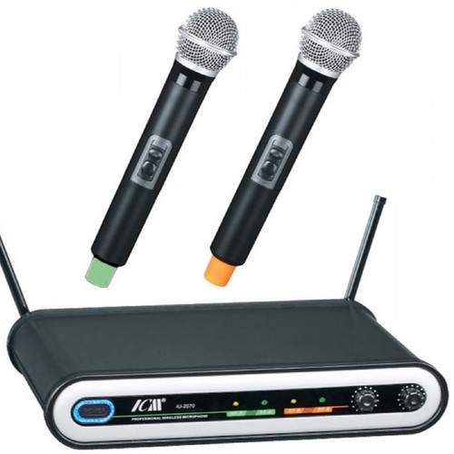 זוג מיקרופונים אלחוטים ICM IU-2070 UHF 