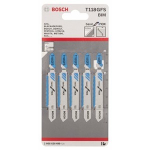 סט 5 להבי מסור אנכי לנירוסטה BOSCH T118GFS