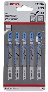 סט 5 להבי מסור אנכי למתכת BOSCH T118A