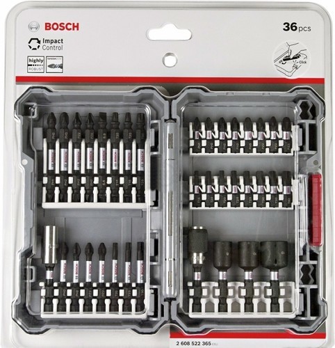 סט ביטים 36 חלקים שחור מחוזק BOSCH impact control