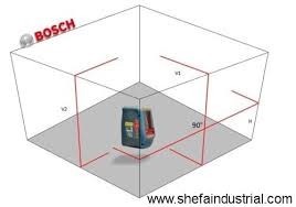 פלס לייזר צלב 15 מטר כולל פילוס עצמי BOSCH GLL3X