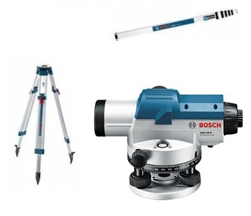 מאזנת אופטית 100 מטר + חצובה BOSCH GOL 26D IP54