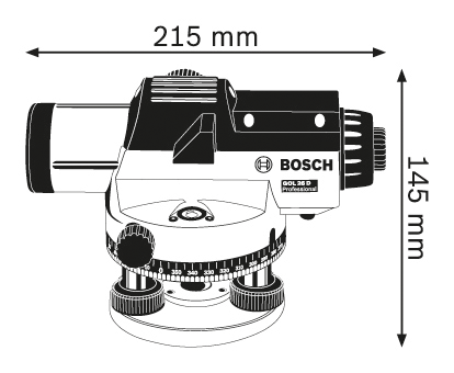 מאזנת אופטית 100 מטר + חצובה BOSCH GOL 26D IP54
