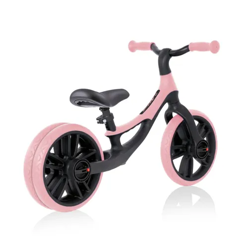 אופני איזון Go Bike DUO Elite עם גלגל אחורי כפול/יחיד ו 2 מצבי גובה במושב - ורוד פסטל