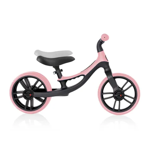 אופני איזון Go Bike DUO Elite עם גלגל אחורי כפול/יחיד ו 2 מצבי גובה במושב - ורוד פסטל