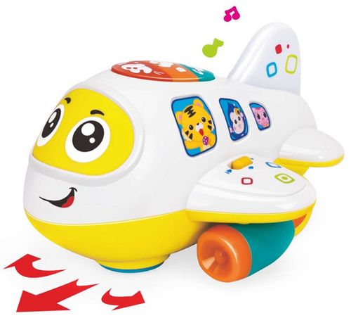 מטוס נוסע למשחק ולמידה עם אורות וצלילים