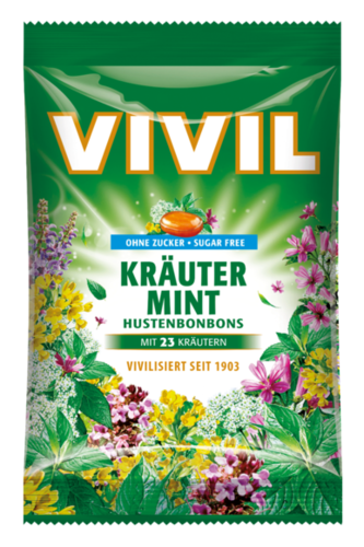 סוכריות בטעם מנטה עם תמציות צמחים - VIVIL