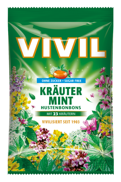 סוכריות בטעם מנטה עם תמציות צמחים - VIVIL