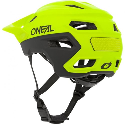 קסדת אופניים ONEAL TRAILFIDER V.23 בצבע שחור וצהוב עם טכנולוגיית Inmold, פתחי אוורור מרובים ומצחייה מתכווננת לרכיבת אנדורו ואול מאונטיין