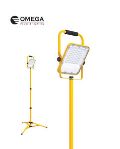 פרוזקטור נטען נייד על חצובה - 50W - דגם טייגר TIGER - זמן עבודה עד 10 שעות - אומגה OMEGA