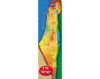 שלט שמשונית 1.2/0.4 מטר - מפת ארץ ישראל