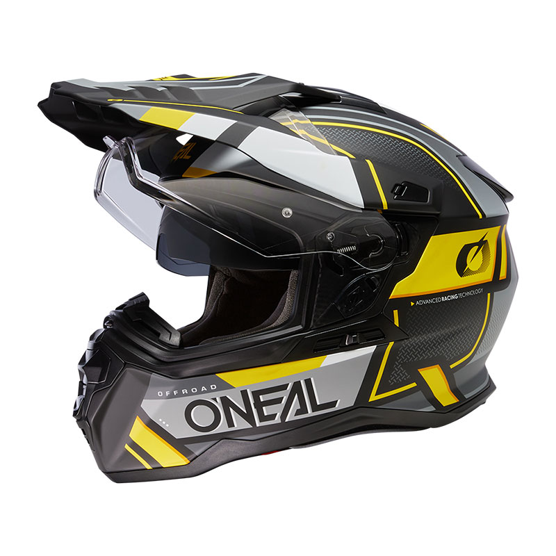 קסדת שטח/כביש שחור צהוב עם מצחייה נשלפת - ONEAL D-SRS SQUARE BLACK YELLOW